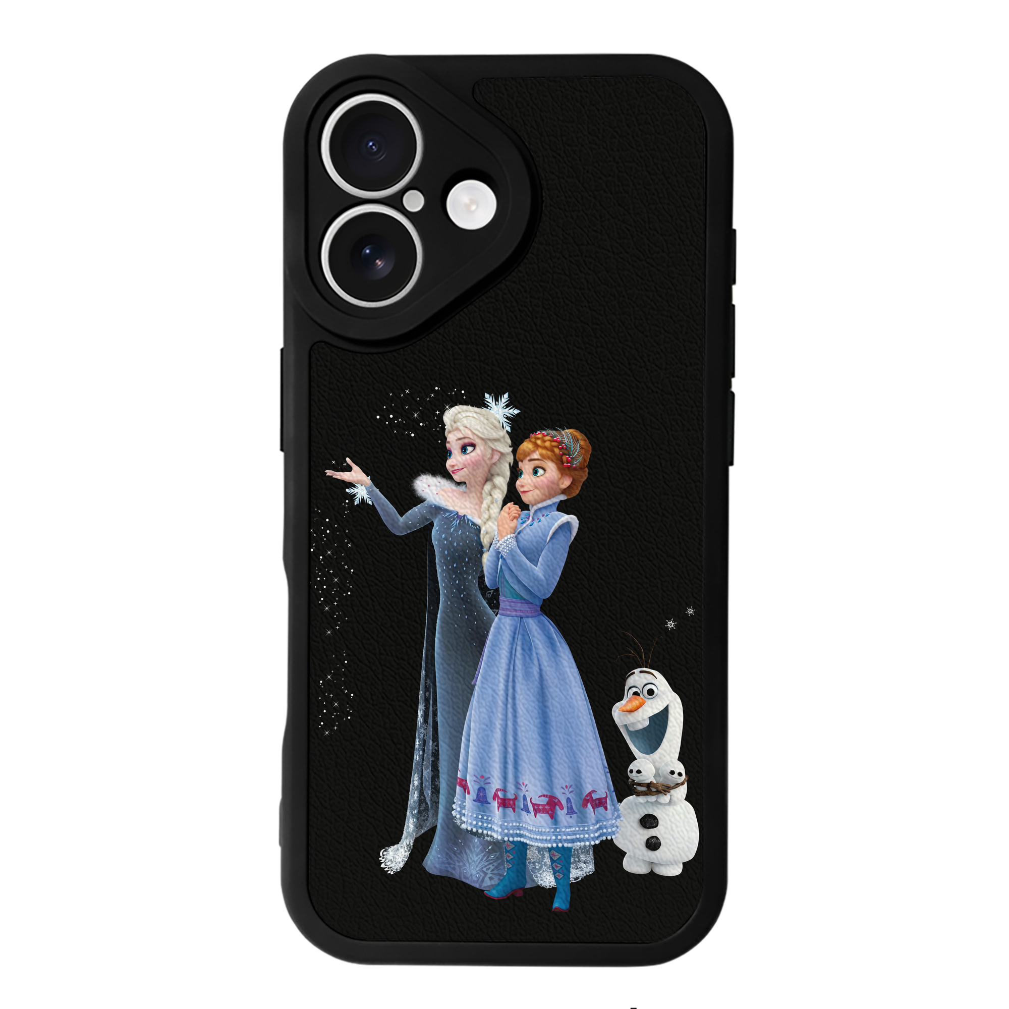（画像用） アナと雪の女王 アンナ エルサ Frozen Anna Elsa 【iPhone 16シリーズ対応】シリコンスマホケース（レザー調） 材質：シリコン